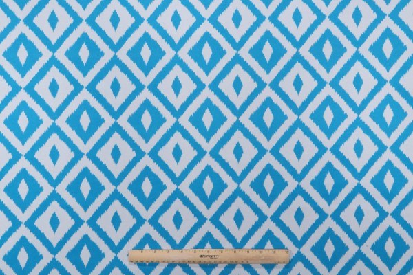 Terrasol - Aztec Printed Polyester Outdoor Fabric in Hawaiian Ocean 