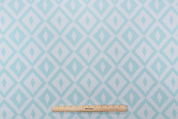 Sample of Terrasol - Aztec Printed Polyester Outdoor Fabric in Mist 