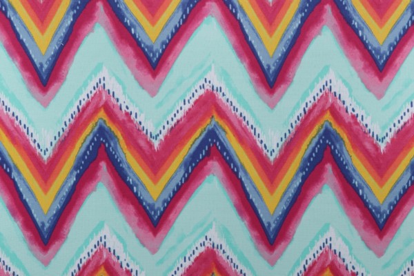 Sample of Terrasol - Gypsy Stripe Printed Polyester Outdoor Fabric in Mint 