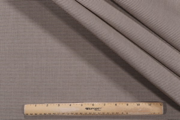 Sunbrella Rib Woven Solution Dyed Acrylic Outdoor Fabric in Taupe/Antique Beige