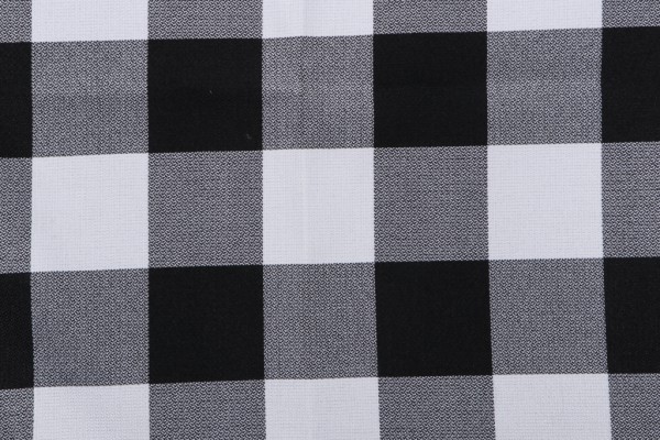 Sample of Terrasol - Cottage Check Woven Solution Dyed Acrylic Outdoor Fabric in Black 