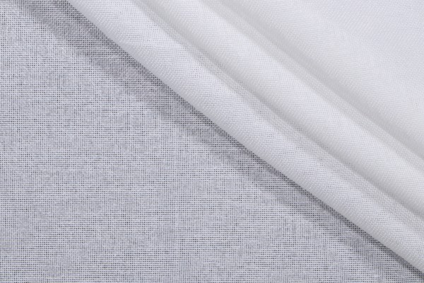 Sample of Terrasol - Breezy Woven Solution Dyed Acrylic Semi-Sheer Drapery Weight Outdoor Fabric in Snow 