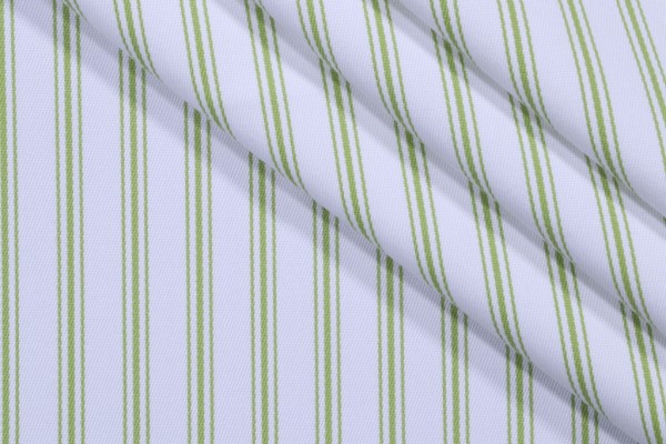 Terrasol - Folly Ticking Woven Solution Dyed Acrylic Outdoor Fabric in Kiwi 