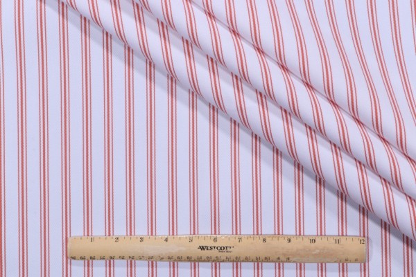 Terrasol - Folly Ticking Woven Solution Dyed Acrylic Outdoor Fabric in Melon 