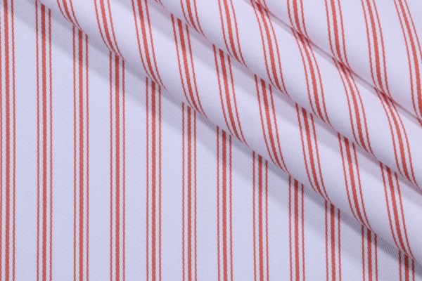 Terrasol - Folly Ticking Woven Solution Dyed Acrylic Outdoor Fabric in Melon 