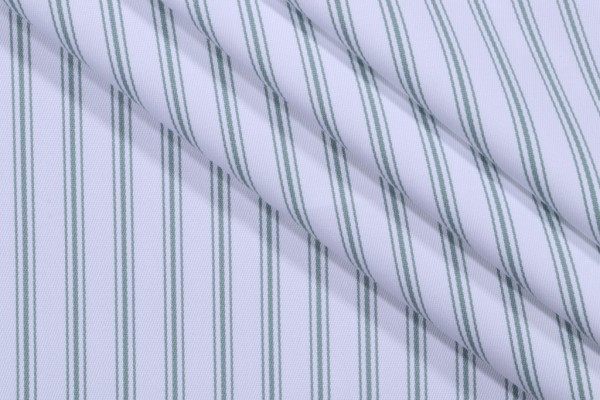 Sample of Terrasol - Folly Ticking Woven Solution Dyed Acrylic Outdoor Fabric in Mist 