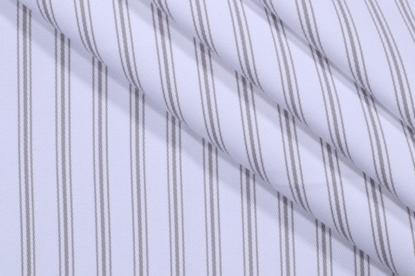 Terrasol - Folly Ticking Woven Solution Dyed Acrylic Outdoor Fabric in Platinum 