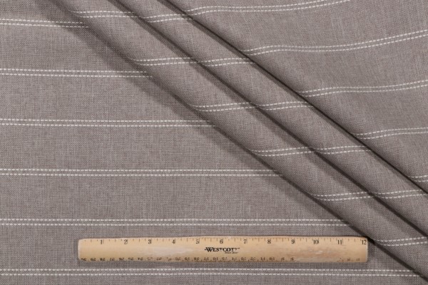 Terrasol - Nassau Stripe Woven Solution Dyed Acrylic Outdoor Fabric in Oyster 