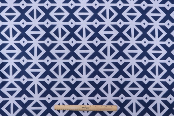Sample of Lillian August Home Enzo Woven Solution Dyed Acrylic Outdoor Fabric in Marine for Terrasol 