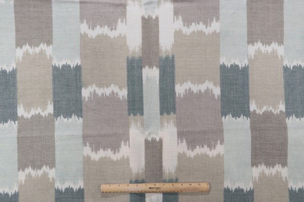 Maya Ikat Woven Decorator Fabric in Teal