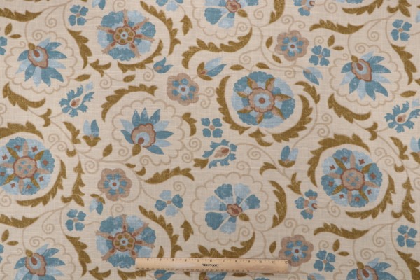 Click for 8 Yards Jaclyn Smith Home JSP078 Printed Linen Blend Drapery Fabric in Robin's Nest for Trend Jaclyn Smith Home JSP078 Printed Linen Blend Drapery Fabric in Robin's Nest for Trend