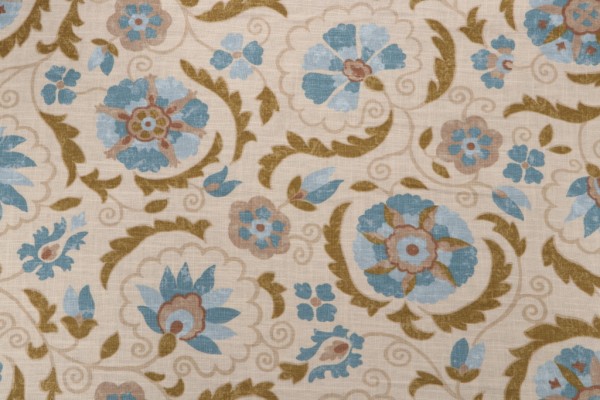 Click for 8 Yards Jaclyn Smith Home JSP078 Printed Linen Blend Drapery Fabric in Robin's Nest for Trend Jaclyn Smith Home JSP078 Printed Linen Blend Drapery Fabric in Robin's Nest for Trend