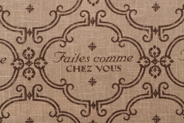 Click for 9.75 Yards Jaclyn Smith Home Script Printed Linen Blend Drapery Fabric in Cocoa for Trend Jaclyn Smith Home Script Printed Linen Blend Drapery Fabric in Cocoa for Trend