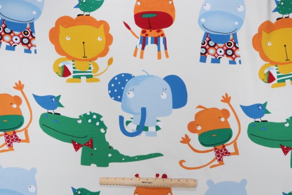 Big Top/Safari Printed Polyester Drapery Fabric in Multi