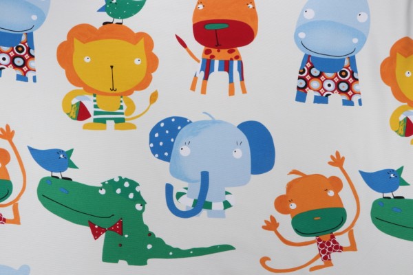 Big Top/Safari Printed Polyester Drapery Fabric in Multi