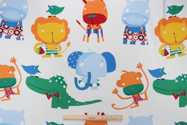 Big Top/Safari Printed Polyester Drapery Fabric in Multi