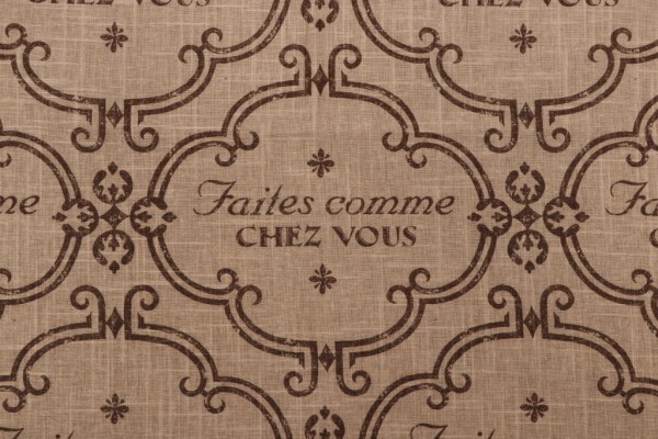 Click for 2.88 Yards Jaclyn Smith Home Script Printed Linen Blend Drapery Fabric in Cocoa for Fabricut Jaclyn Smith Home Script Printed Linen Blend Drapery Fabric in Cocoa for Fabricut