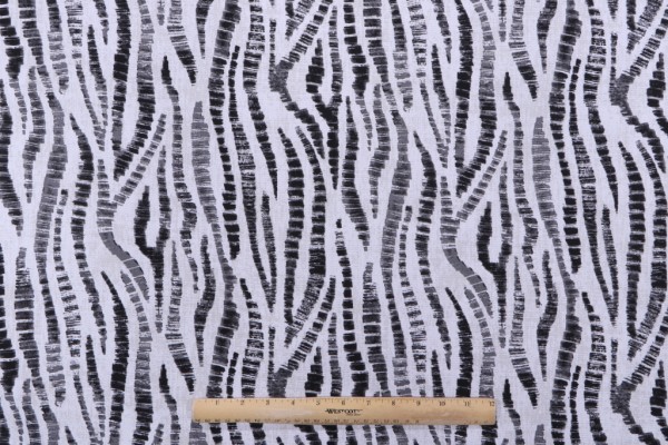 Magnolia Home Kudu Printed Cotton Drapery Fabric in Ebony
