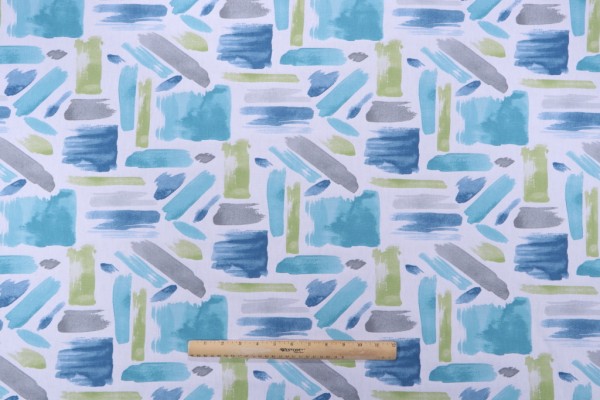 Covington London Printed Cotton Drapery Fabric in 24-Seaglass