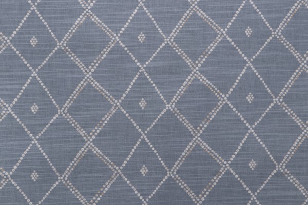 Blackburn Printed Cotton Drapery Fabric in Slate