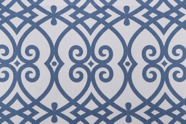 Click for 1 Yards Jaclyn Smith Gatework Rot Printed Cotton Drapery Fabric in Indigo for Trend Jaclyn Smith Gatework Rot Printed Cotton Drapery Fabric in Indigo for Trend