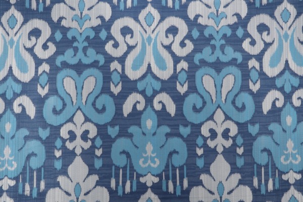 Ikat Woven Decorator Fabric in Azure