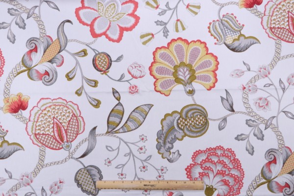 P Kaufmann Jacobean Printed Cotton Drapery Fabric