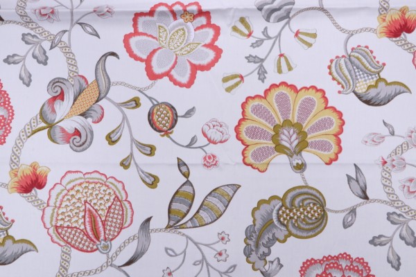 P Kaufmann Jacobean Printed Cotton Drapery Fabric