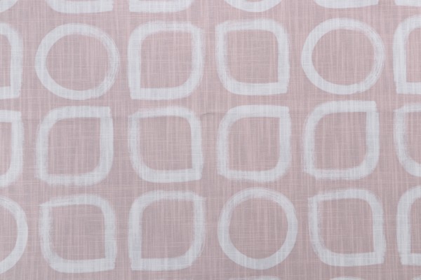Robert Allen Printed Cotton Drapery Fabric in Blush