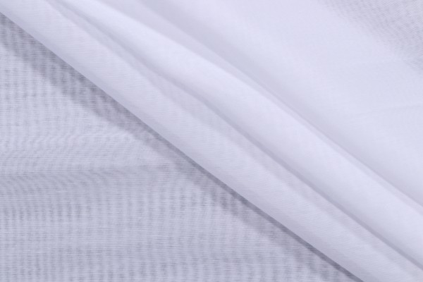 Woven Sheer Drapery Fabric in White 114 wide