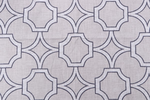 Vern Yip Trend Printed Cotton Drapery fabric in Graphite