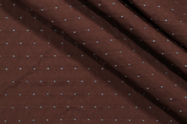 Click for 1 Yard A Pois Pickstitch Dotted Diamon Upholstery Fabric in Mocha/Blue 1 Yard A Pois Pickstitch Dotted Diamon Upholstery Fabric in Mocha/Blue