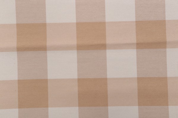 Innuendo Plaid Woven Upholstery Fabric in Cafe