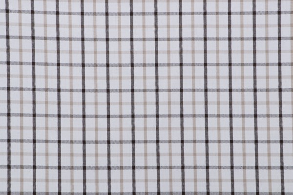 Richloom Woven Plaid Polyester Outdoor Fabric in Khaki/Black 