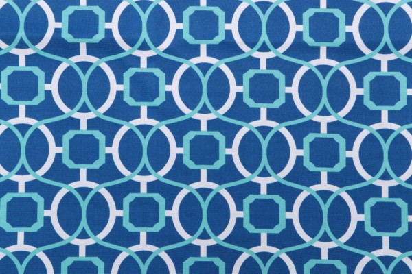 Bryant Helix Printed Poly Outdoor Fabric in Blue 