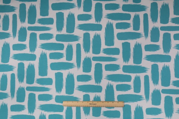 Richloom Baja Printed Polyester Outdoor Fabric in Turquoise