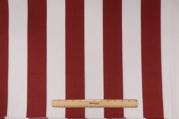 Covington Polo Stripe Woven Outdoor Fabric in 343 Lobster