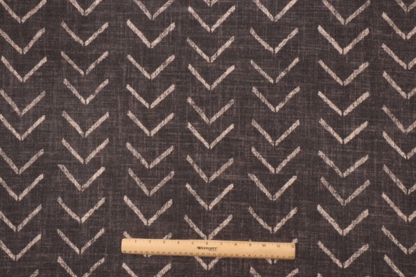 PK Lifestyles Bogolan Sky Printed Cotton Blend Drapery Fabric in Ebony