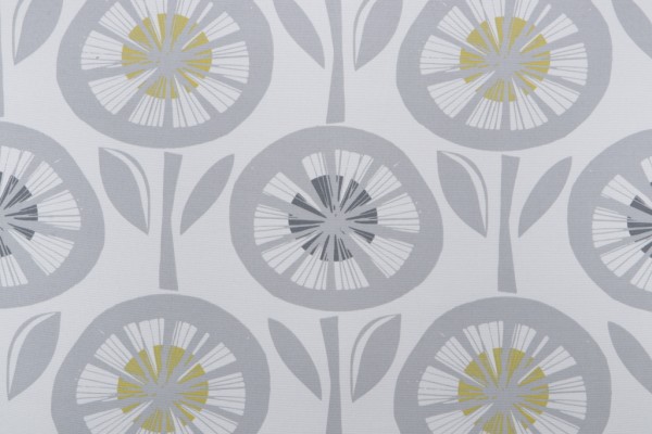 Terrasol - Lemondrop Printed Polyester Outdoor Fabric in Platinum