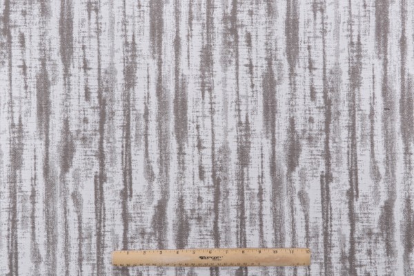 Sunbrella Ikat Stripe Solution Dyed Acrylic Outdoor Fabric in Platinum