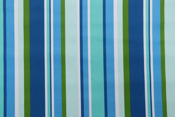 Piper Stripe Printed Poly Outdoor Fabric in Blue