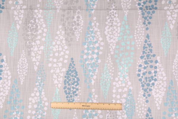 Premier Prints Angelo Slub Canvas Printed Cotton Drapery Fabric in Fountain