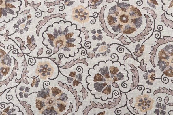 Click for 1 Yards Jaclyn Smith Home JSP078 Printed Linen Blend Drapery Fabric in Gray for Trend Jaclyn Smith Home JSP078 Printed Linen Blend Drapery Fabric in Gray for Trend
