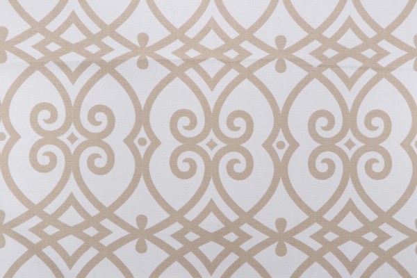 Jaclyn Smith Home Gatework Rot Printed Cotton Drapery Fabric in Cashew for Trend