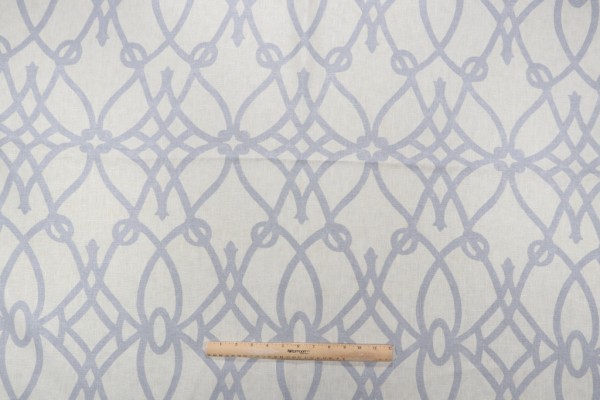 Braemore Fioretto Printed Linen Drapery Fabric in Haze