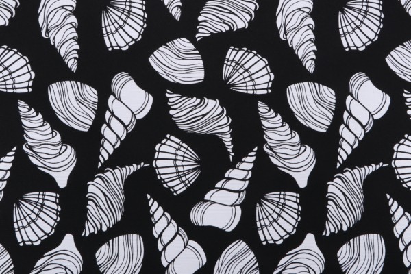 Terrasol - Maho Printed Polyester Outdoor Fabric in Black