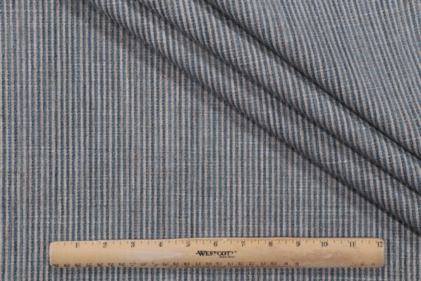 P Kaufmann Bottom Line Woven Chenille Upholstery Fabric in Storm