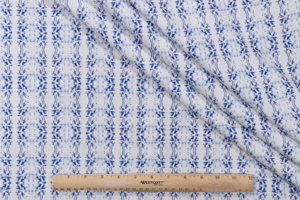 Click for 1 Yards Hamilton Rye Printed Cotton Drapery Fabric in Sapphire Hamilton Rye Printed Cotton Drapery Fabric in Sapphire