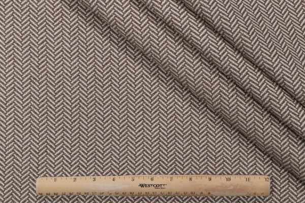 Farrier Woven Upholstery Fabric in Saddle
