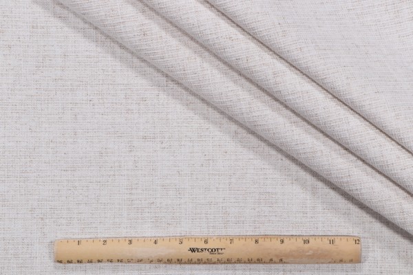 Crypton Bedford High Performance Woven Chenille Upholstery Fabric in Snow